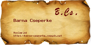 Barna Cseperke névjegykártya